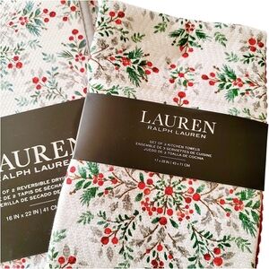Ralph Lauren Holiday Drying Mats & Towels - Red and Green NWT